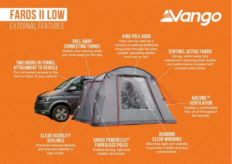 Vango Faros II Low - Lightweight Poled Drive 