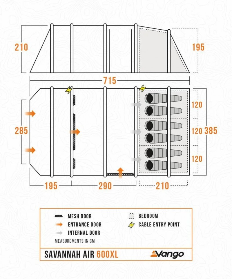 Vango Savannah Air 600XL Package (Includes Fo