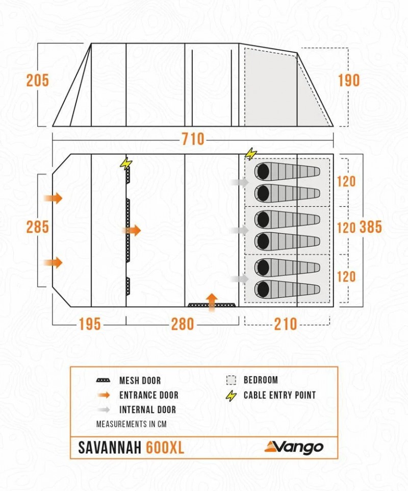 Vango Savannah 600XL Poled Package (Includes 